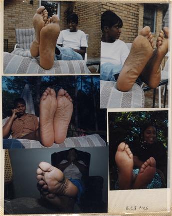(FOOT FETISH) Album with 238 intimate and humorous snapshots showcasing the soles of womens feet.